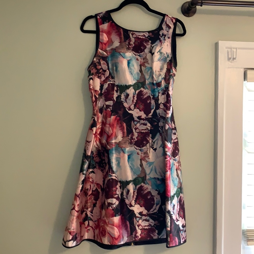 Floral satin dress
